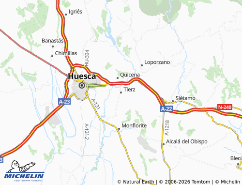 Mapa MICHELIN Tierz - ViaMichelin