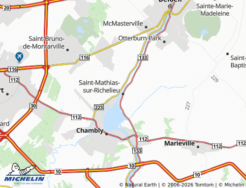 MICHELIN-Landkarte Saint-Mathias-sur-Richelieu - ViaMichelin