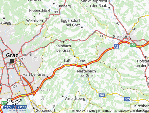Carte MICHELIN Laßnitzhöhe - ViaMichelin