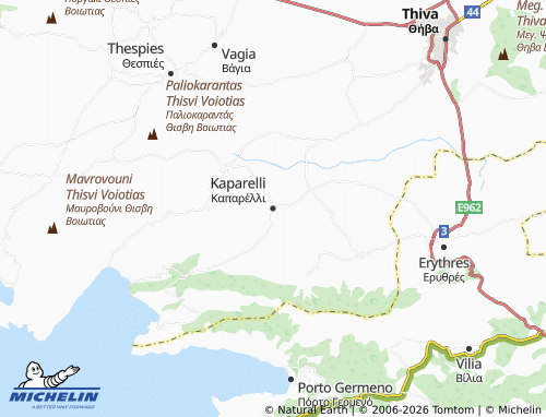 MICHELIN Kaparelli map - ViaMichelin