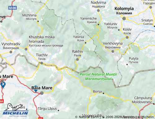 Mappa MICHELIN Rakhivskyi raion - ViaMichelin
