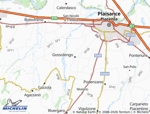 MICHELIN-Landkarte Gossolengo - ViaMichelin