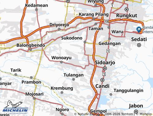 MICHELIN Wonokasian map - ViaMichelin