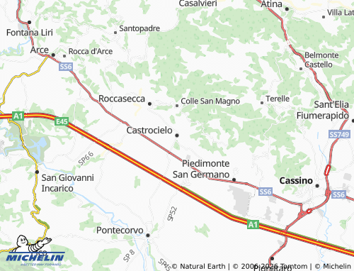 MICHELIN-Landkarte Castrocielo - ViaMichelin