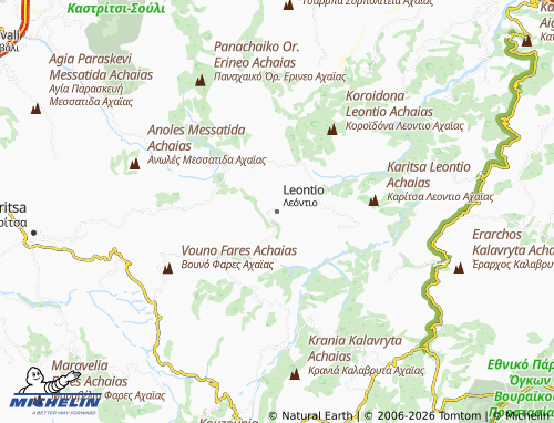 MICHELIN Leontio map - ViaMichelin