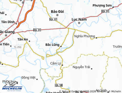 Mapa MICHELIN Bắc Lũng - ViaMichelin