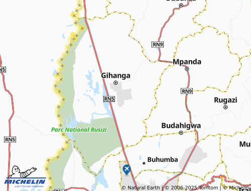 MICHELIN Nyeshanga map - ViaMichelin
