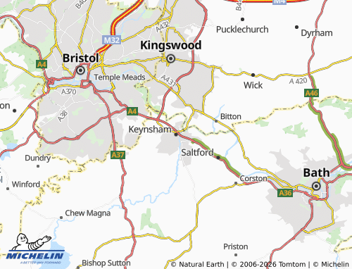 MICHELIN Keynsham map - ViaMichelin