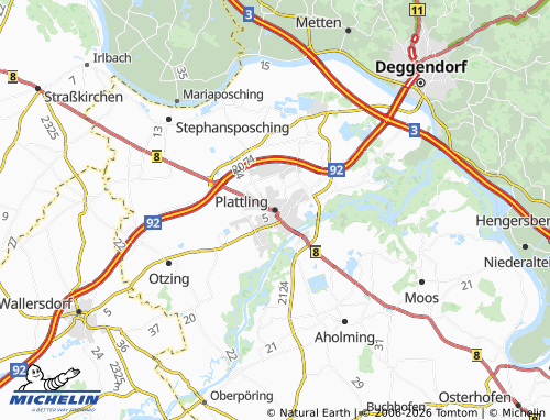 Mappa MICHELIN Plattling - ViaMichelin