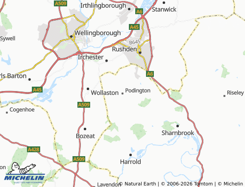 Carte MICHELIN Podington - ViaMichelin