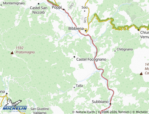 Mappa MICHELIN Castel Focognano - ViaMichelin