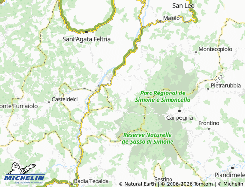 Mappa MICHELIN San Marino Rustico - ViaMichelin