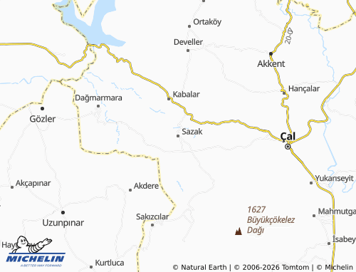 Mappa MICHELIN Sazak - ViaMichelin