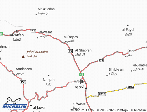 MICHELIN-Landkarte Al Ghabran - ViaMichelin