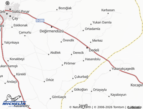 MICHELIN Derecik map - ViaMichelin