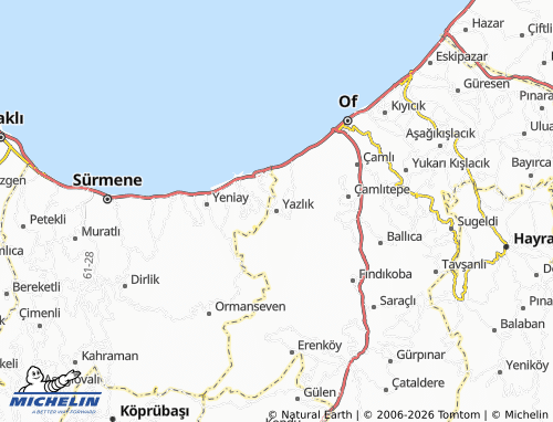 MICHELIN Yazlık map - ViaMichelin