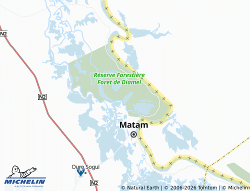 MICHELIN Tiguéré Yéné map - ViaMichelin