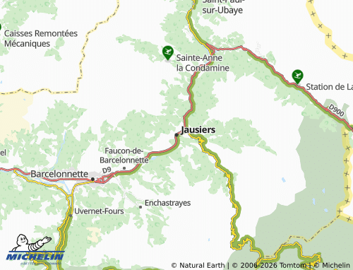 Carte MICHELIN Jausiers - ViaMichelin