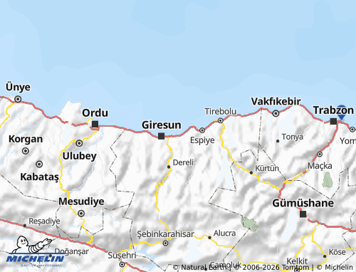 Kaart MICHELIN Keşap - ViaMichelin