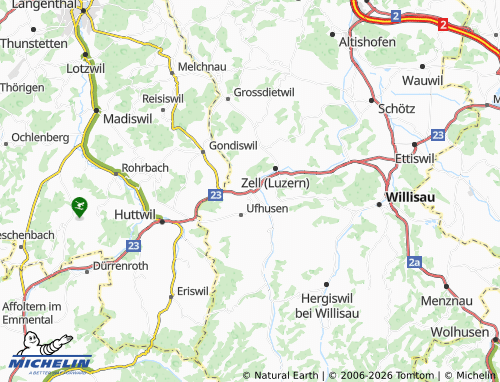 MICHELIN-Landkarte Hüswil - ViaMichelin