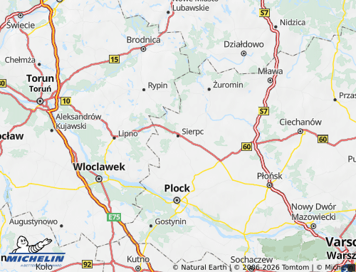Carte MICHELIN Sierpecki - ViaMichelin