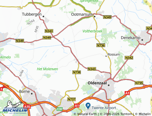 Carte MICHELIN Weerselo - ViaMichelin