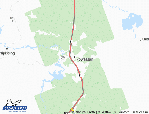 Mappa MICHELIN Powassan - ViaMichelin