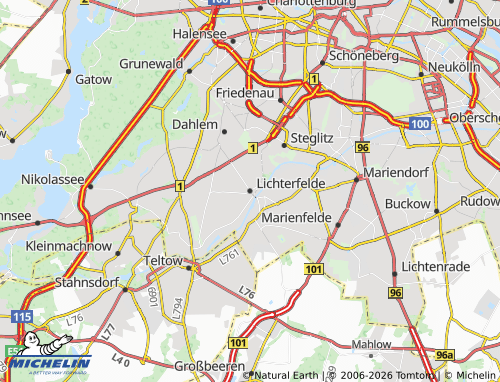 Mapa MICHELIN Lichterfelde - ViaMichelin