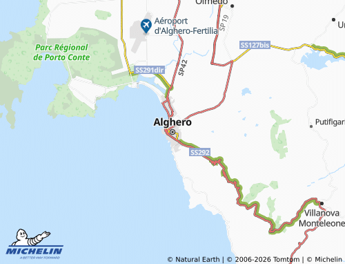 Carte MICHELIN Alghero - ViaMichelin