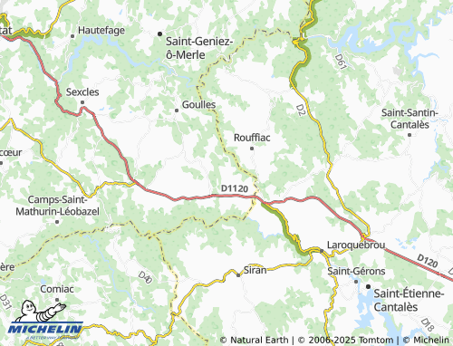 MICHELIN Le Peyroux map - ViaMichelin