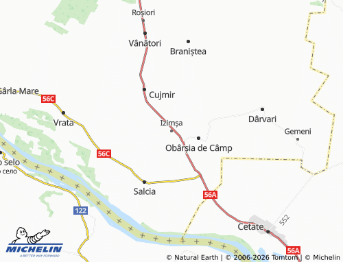 MICHELIN Izimșa map - ViaMichelin