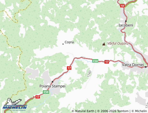 Mappa MICHELIN Podu Coșnei - ViaMichelin