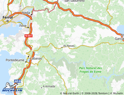 MICHELIN-Landkarte As Neves - ViaMichelin
