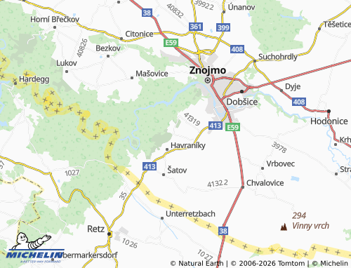 Mappa MICHELIN Popice - ViaMichelin