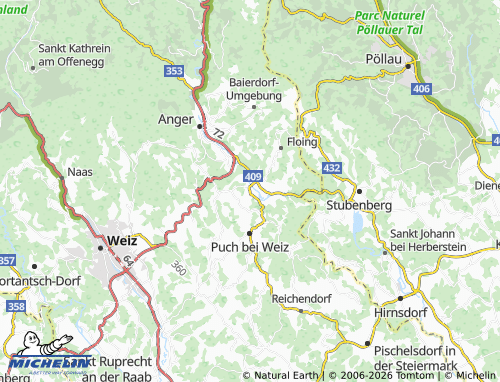 MICHELIN-Landkarte Unterfeistritz - ViaMichelin