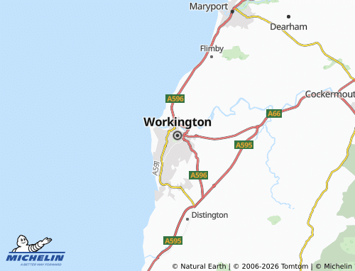 Carte MICHELIN Workington - ViaMichelin