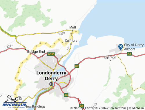 MICHELIN Lisnahawley map - ViaMichelin