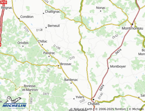 MICHELIN-Landkarte Châtignac - ViaMichelin