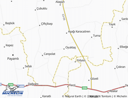 Mapa MICHELIN Oyuktaş - ViaMichelin