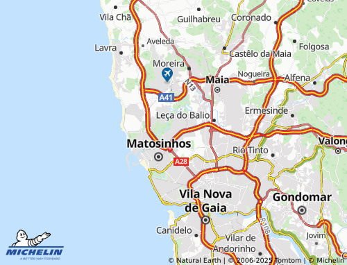 MICHELIN Guifões map - ViaMichelin