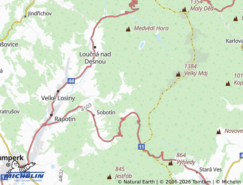 Mappa MICHELIN Vernířovice - ViaMichelin