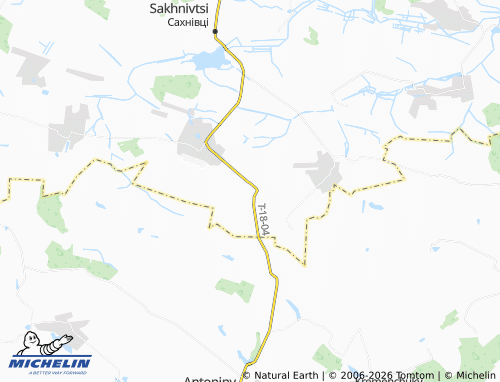 MICHELIN Svyrydy map - ViaMichelin