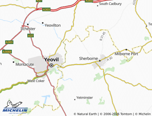 Carte MICHELIN Nether Compton - ViaMichelin