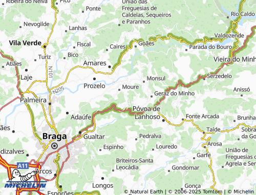 MICHELIN Quinta de Sinde map - ViaMichelin