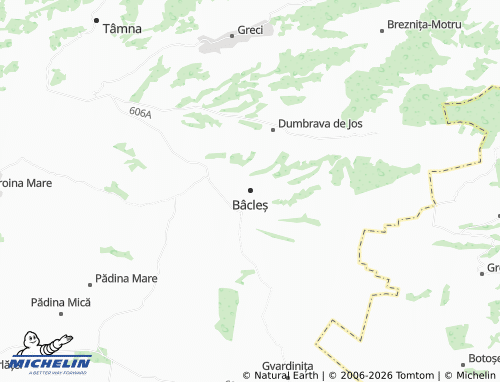 MICHELIN Bâcleș map - ViaMichelin