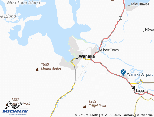 Mapa MICHELIN Wanaka - ViaMichelin