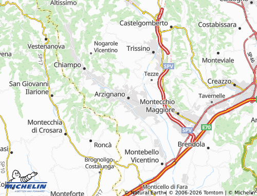 Mappa MICHELIN Arzignano - ViaMichelin