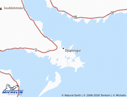 MICHELIN Djúpivogur map - ViaMichelin