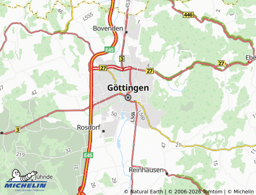 MICHELIN Göttingen map - ViaMichelin