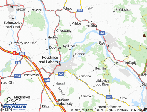Mappa MICHELIN Dobříň - ViaMichelin